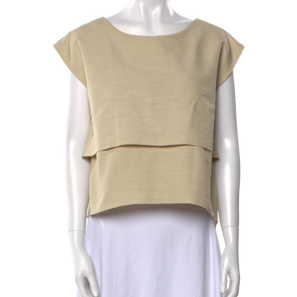 Hache Beige Layered Women's Top